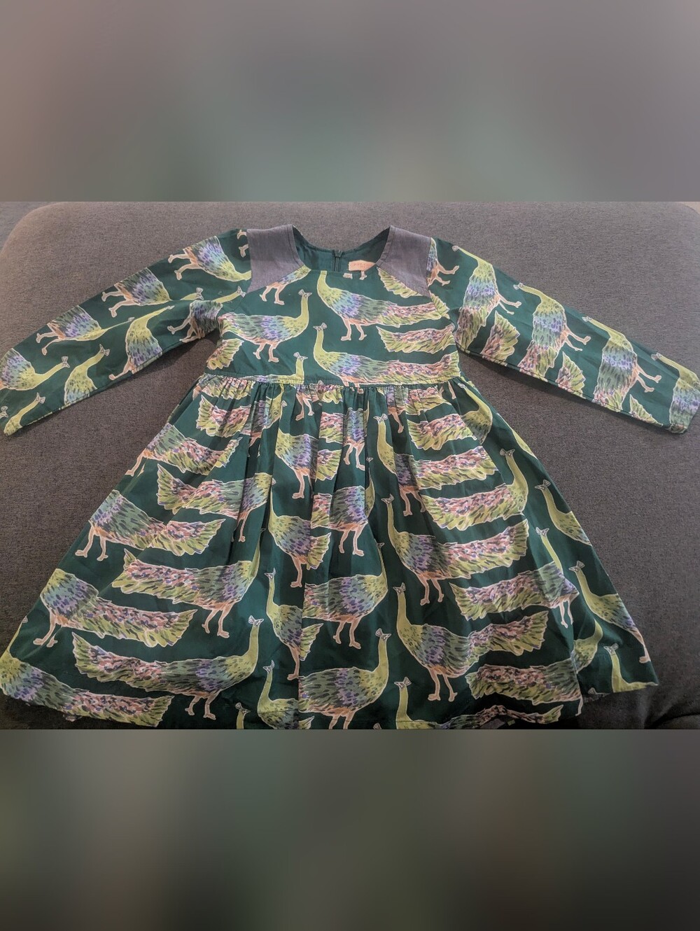 Pink Chicken Peacock Print Dress